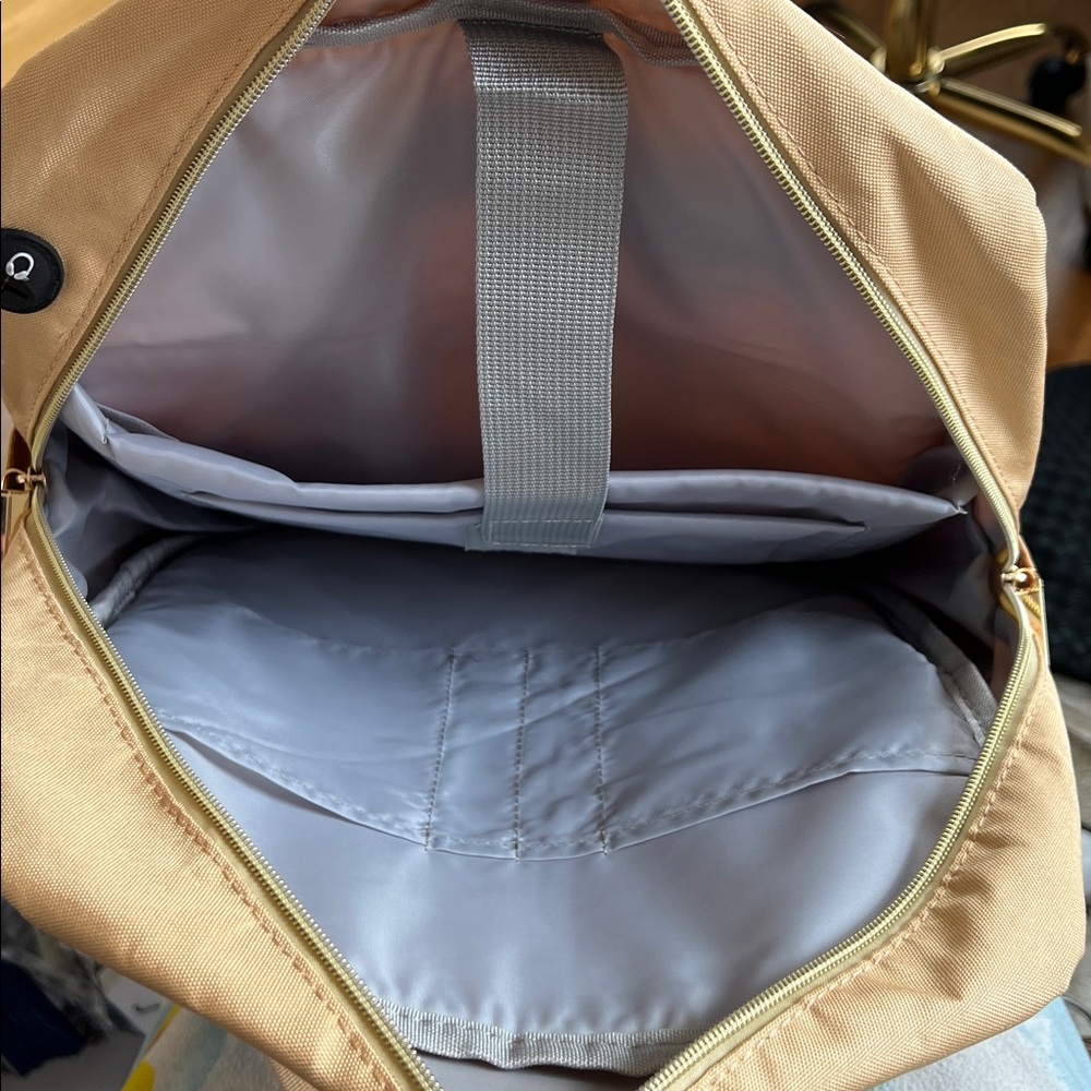 🕶️Butter Yellow Canvas Computer Backpack New - Picture 3 of 5